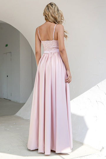 Blush Paillettes Prom Abito con spacco
